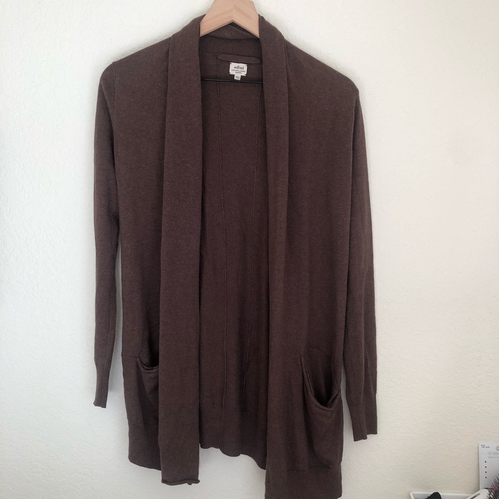 Wilfred Cashmere Silk Open Cardigan Aritzia